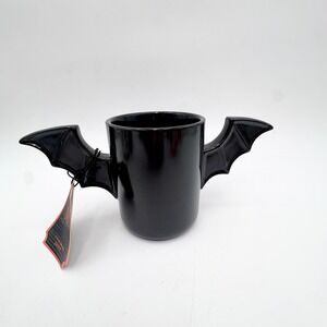Black Bat Wing Mug Coffee Cup Halloween Decor New 11 fl oz